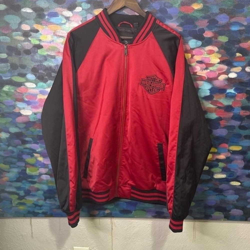 Harley Davidson dragon embroidered satin jacket size Xl‎